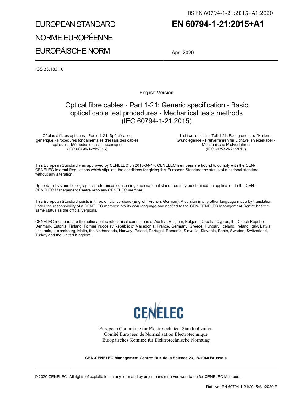 BS EN 60794-1-21-2015 + A1-2020.pdf_第3页