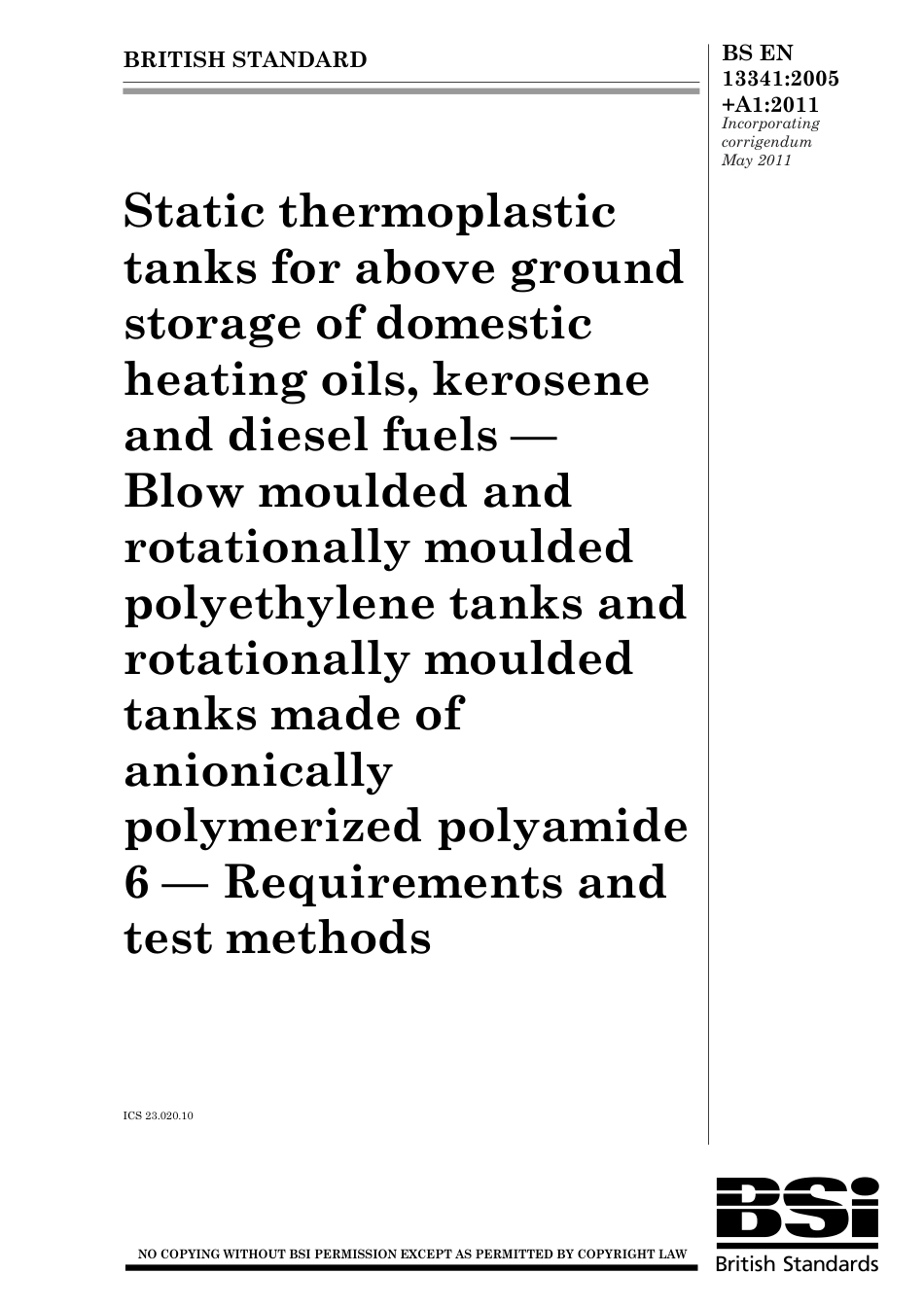 BS EN 13341-2005 + A1-2011.pdf_第1页