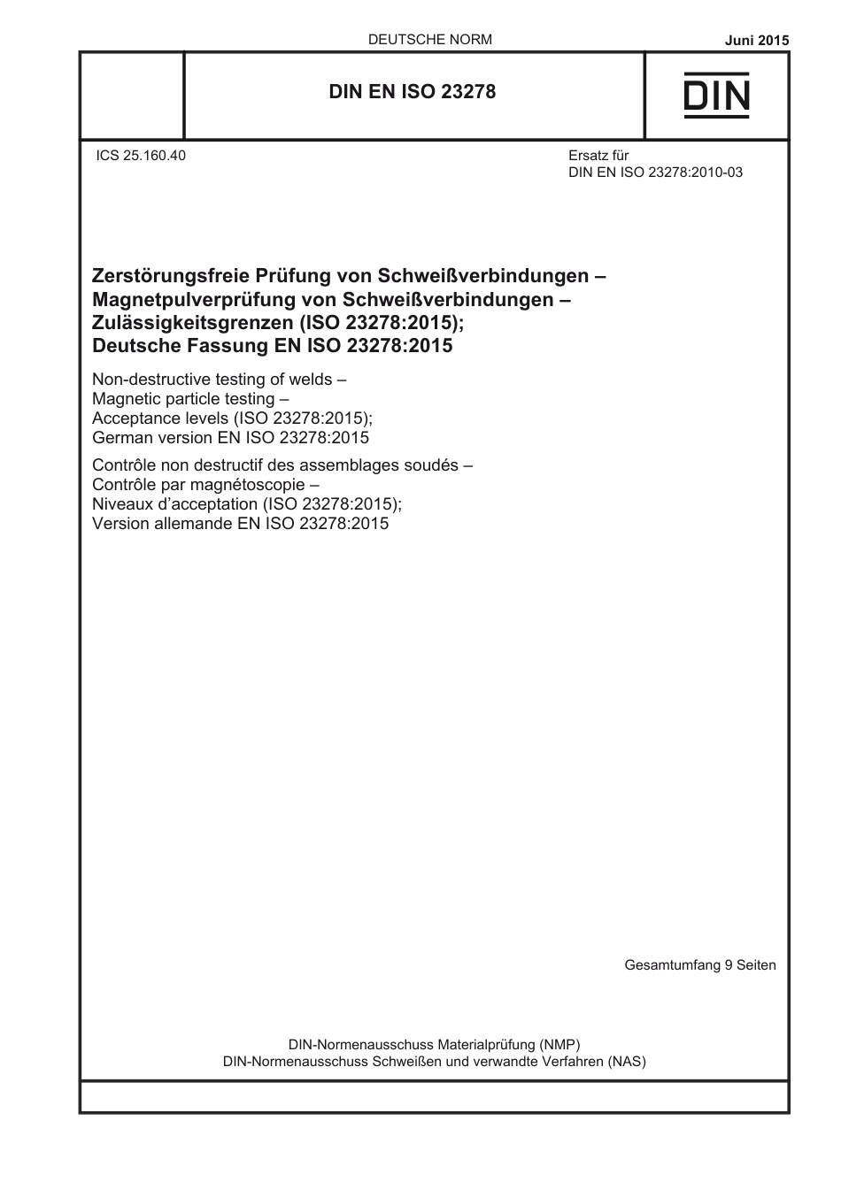 DIN EN ISO 23278 2015-06.pdf_第1页