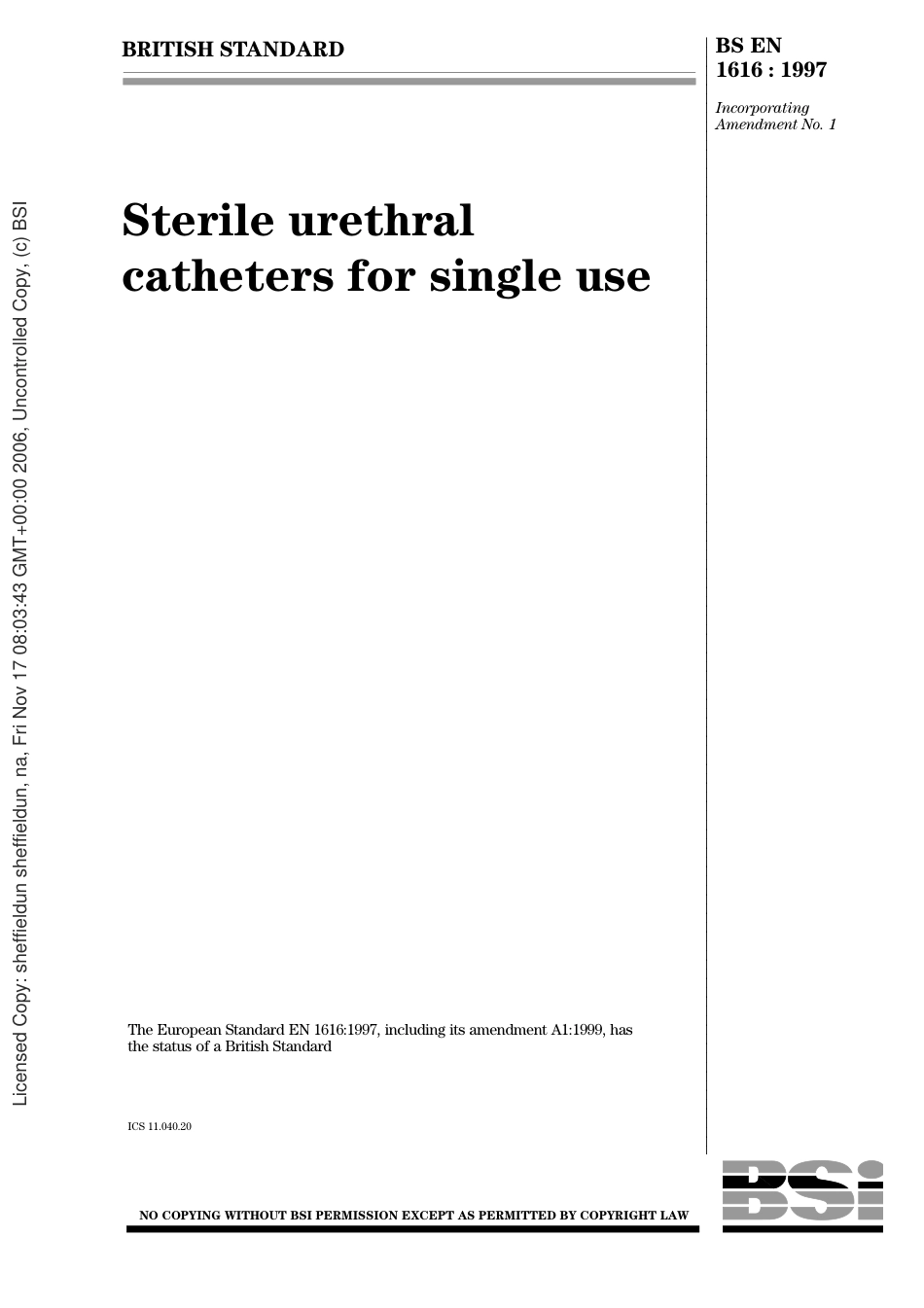 BS EN 01616-1997 (1999).pdf_第1页