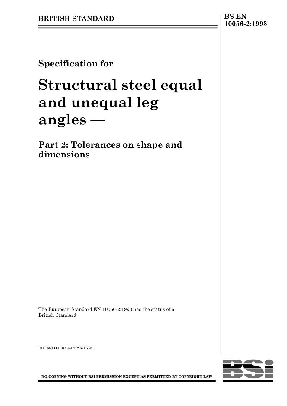 BS EN 10056-2-1993 (1999).pdf_第1页