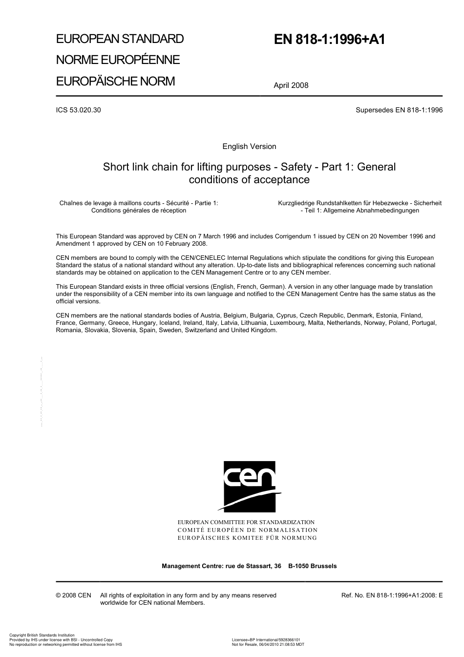 BS EN 00818-1-1996 + A1-2008.pdf_第3页