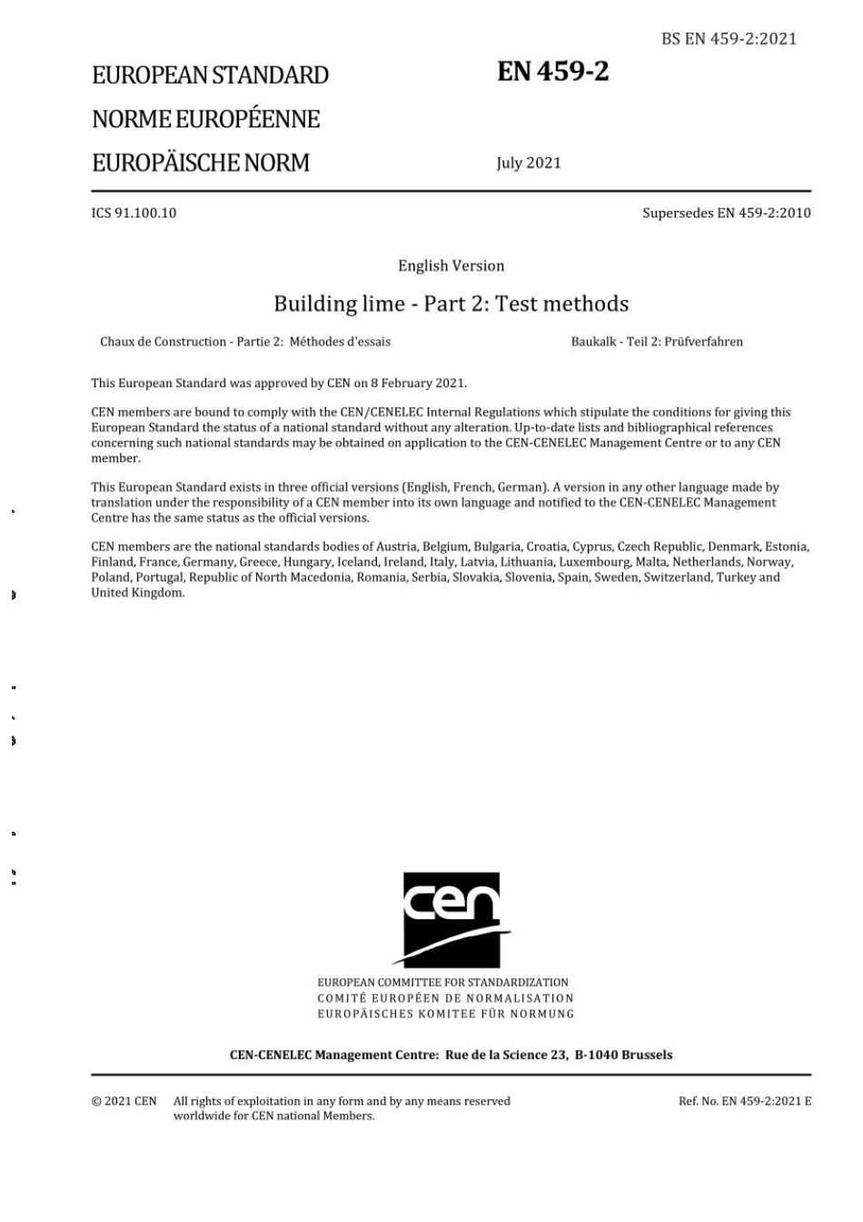 BS EN 459-2-2021 Building lime.pdf_第3页