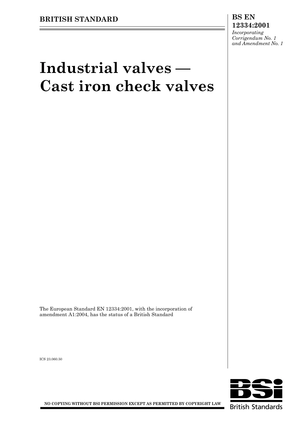 BS EN 12334-2001 (2004).pdf_第1页