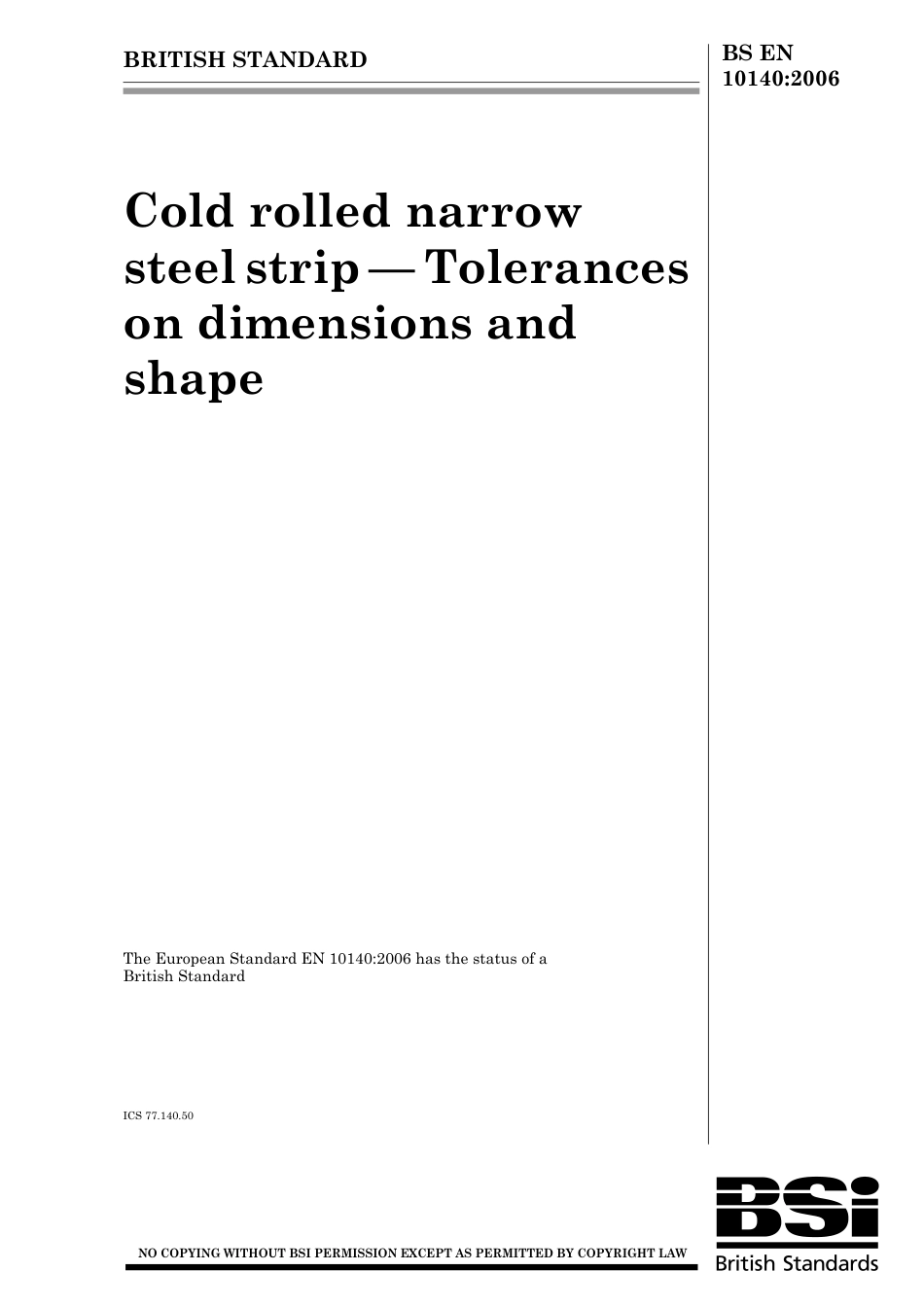 BS EN 10140-2006.pdf_第1页