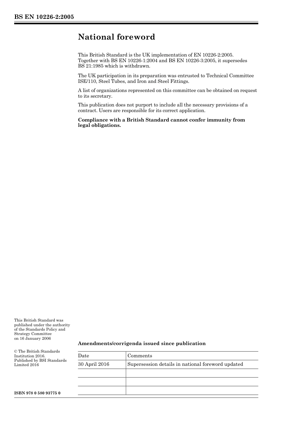 BS EN 10226-2-2005 (2016).pdf_第2页