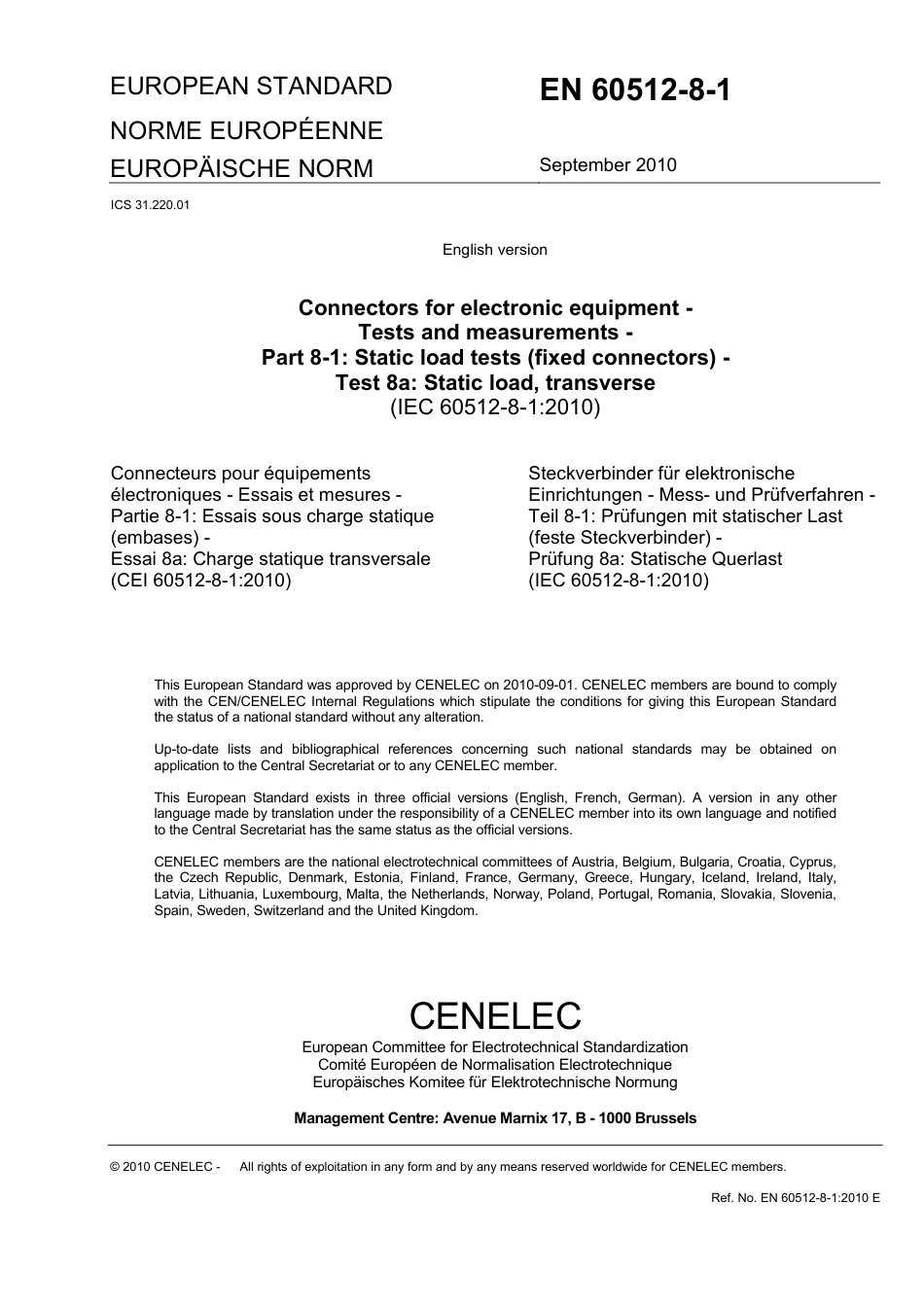 BS EN 60512-8-1-2010.pdf_第3页