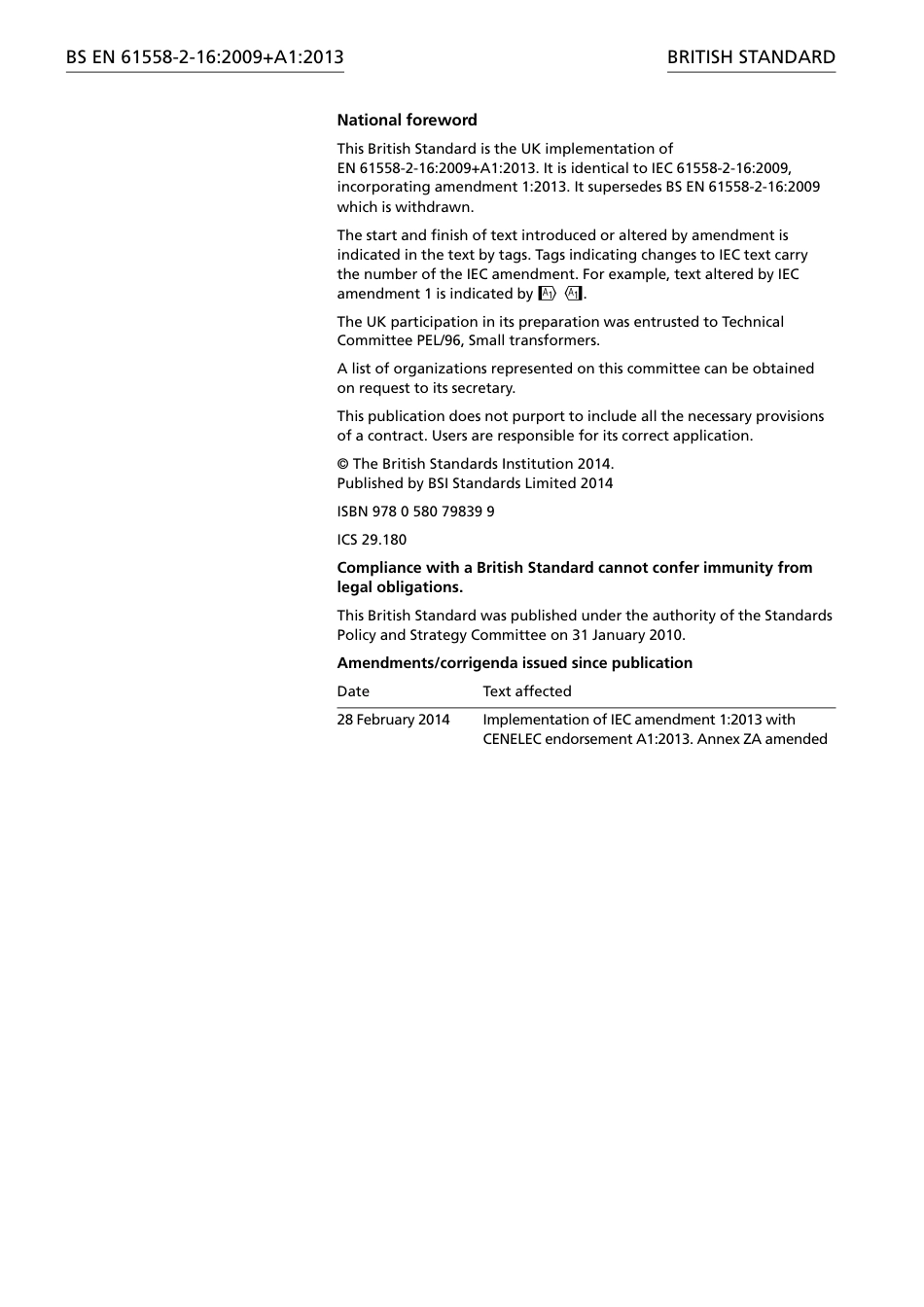 BS EN 61558-2-16-2009 + A1-2013.pdf_第2页