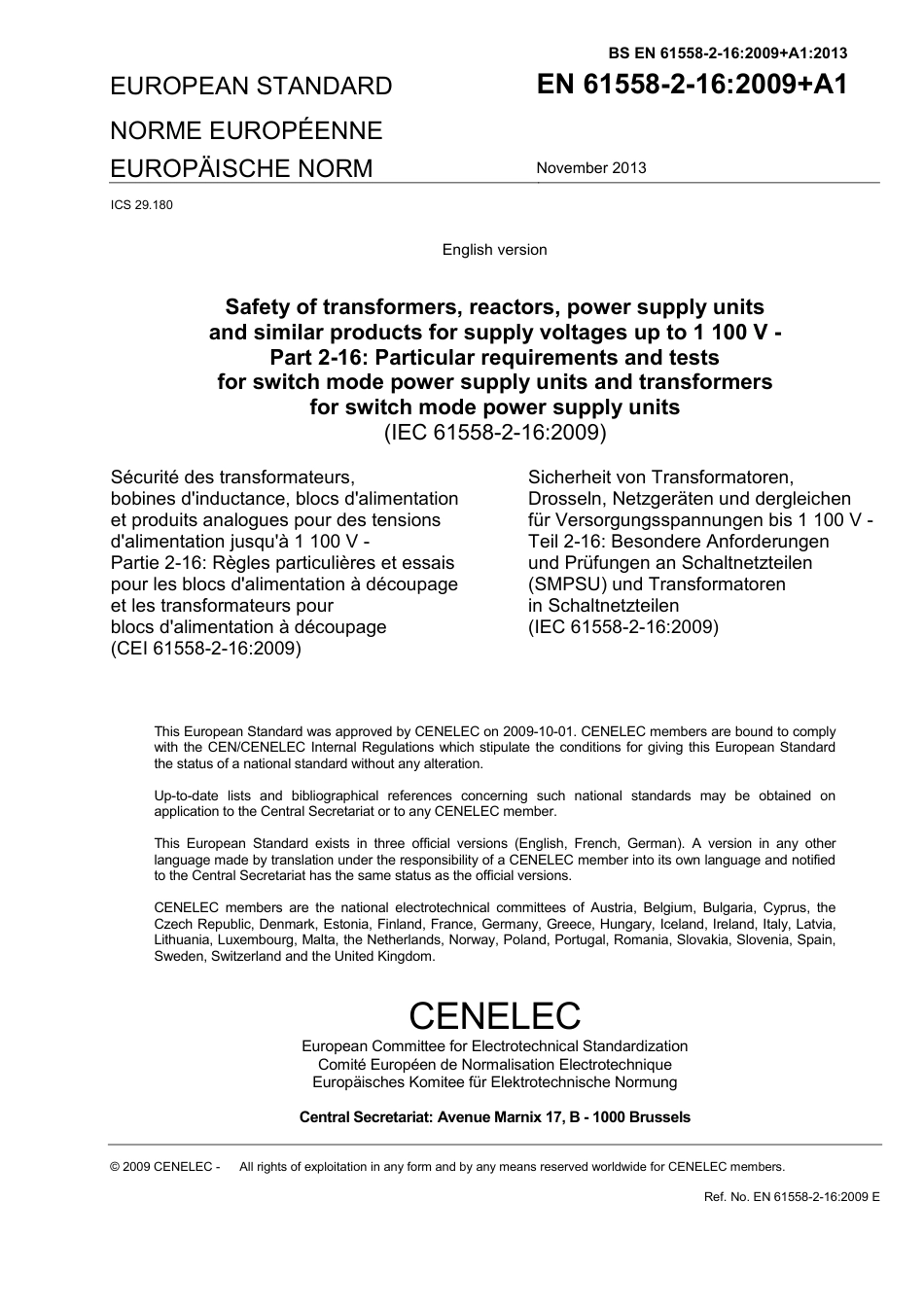 BS EN 61558-2-16-2009 + A1-2013.pdf_第3页