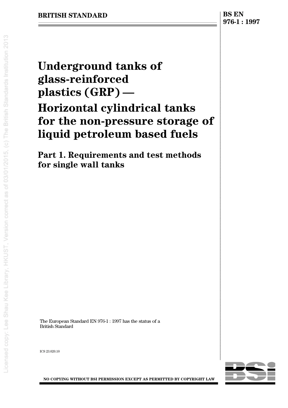 BS EN 00976-1-1997.pdf_第1页