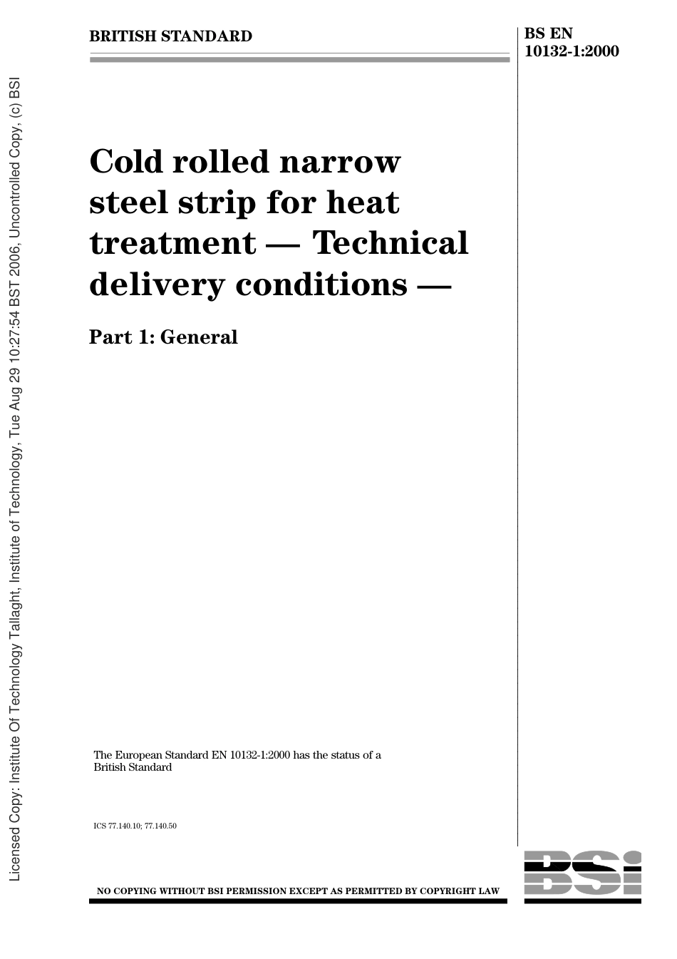 BS EN 10132-1-2000.pdf_第1页