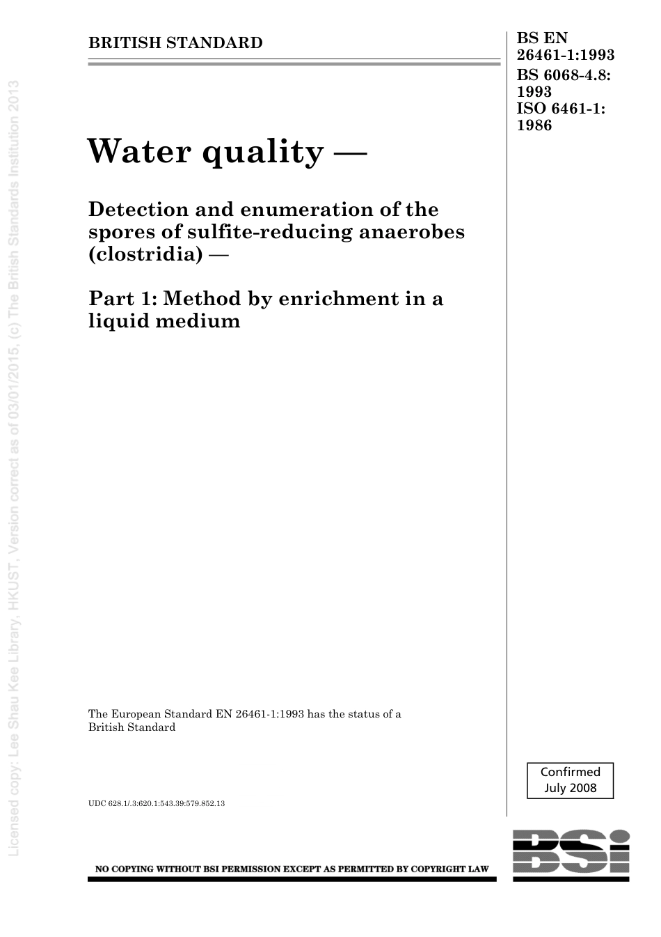 BS EN 26461-1-1993 (2008) BS 6068-4.8-1993, ISO 6461-1-1986.pdf_第1页