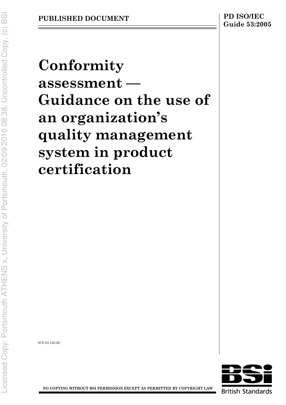 PD ISOIEC Guide 532005.pdf_第1页