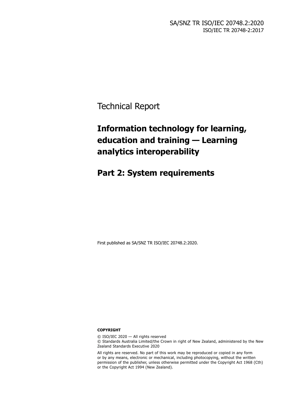 SA SNZ TR ISO IEC 20748.2-2020.pdf_第3页