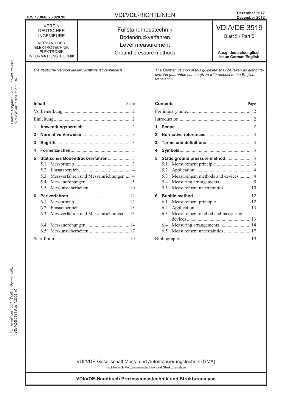 VDI VDE 3519 Blatt-5  2012-12.pdf_第1页