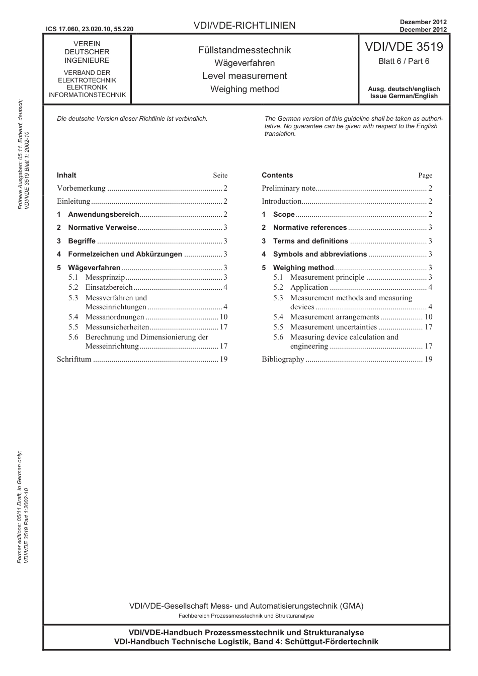 VDI VDE 3519 Blatt-6 2012-12.pdf_第1页