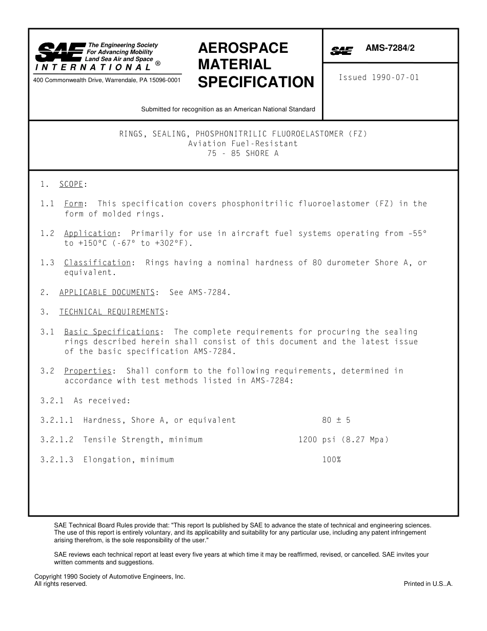 SAE AMS 7284-2-1990.pdf_第1页