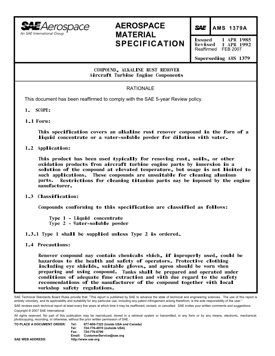 SAE AMS 1379A-2007.pdf_第1页