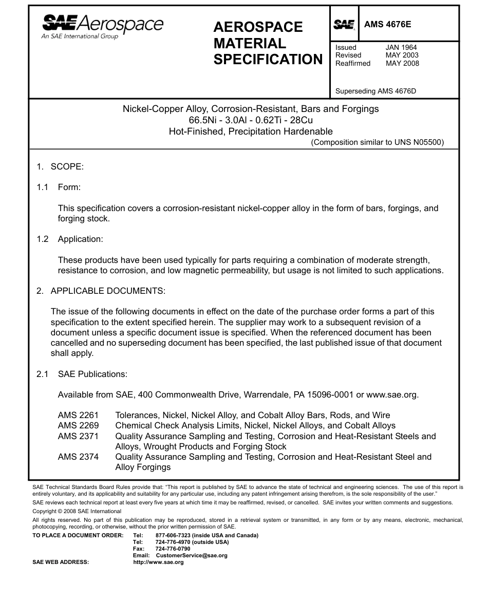 SAE AMS 4676E-2008.pdf_第1页