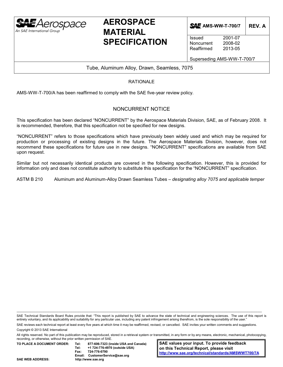 SAE AMS-WW-T-700-7A-2013.pdf_第1页