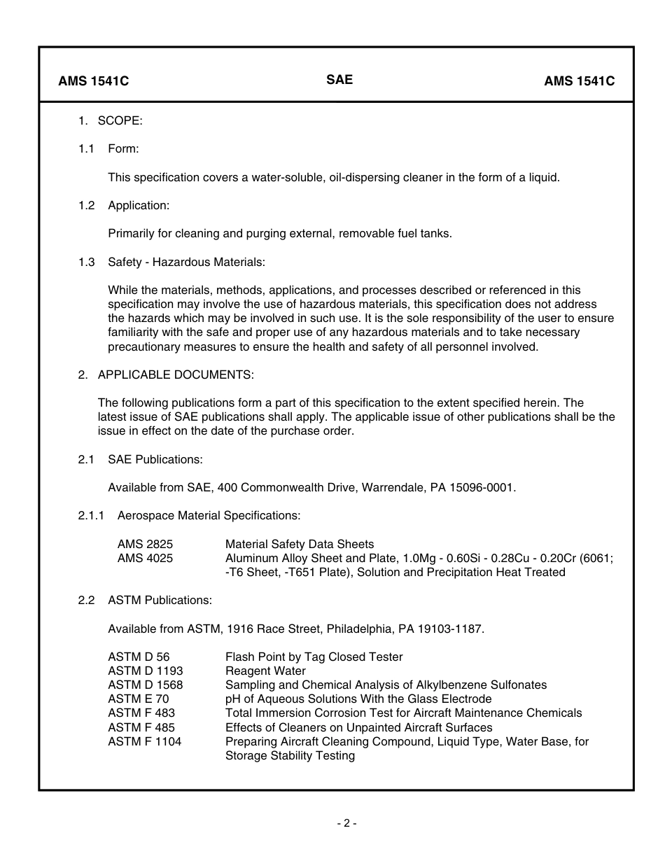 SAE AMS 1541C-2005.pdf_第2页