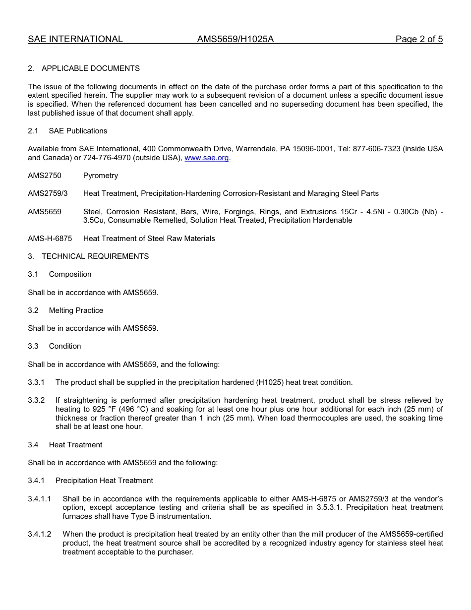SAE AMS 5659-H1025A-2013.pdf_第2页