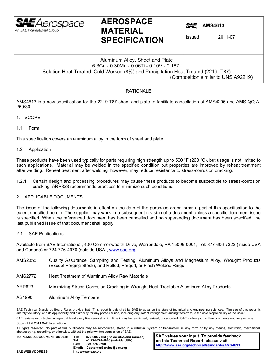 SAE AMS 4613-2011.pdf_第1页