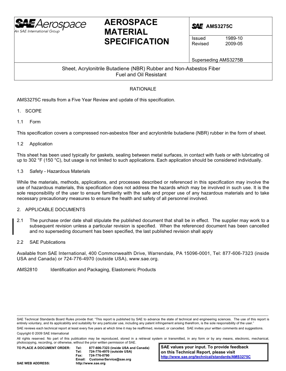 SAE AMS 3275C-2009.pdf_第1页