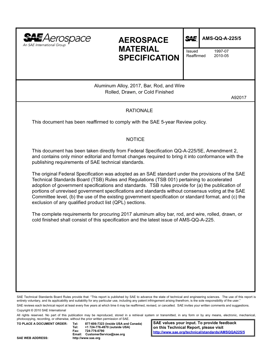SAE AMS-QQ-A-225-5-2010.pdf_第1页