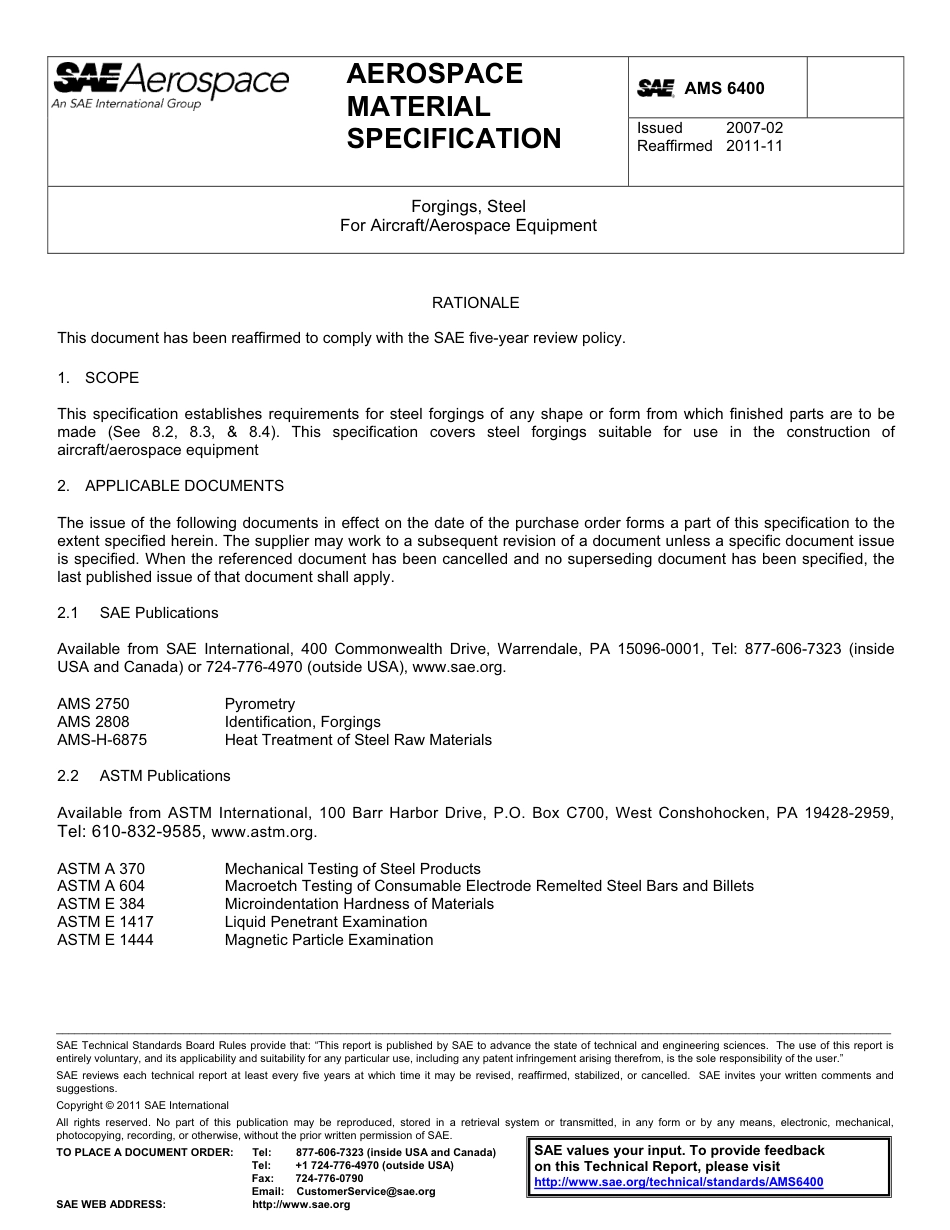 SAE AMS 6400-2011.pdf_第1页