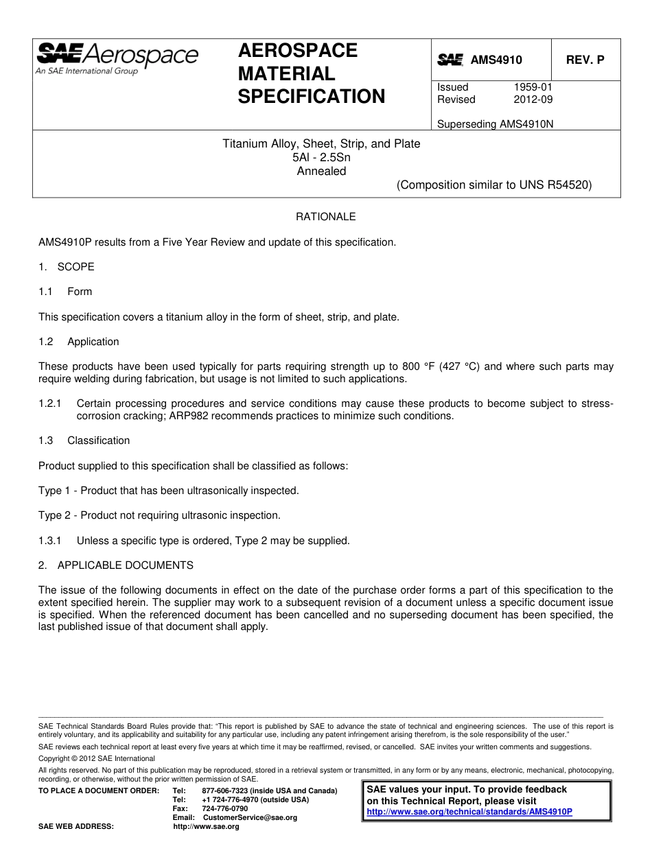 SAE AMS 4910p-2012.pdf_第1页