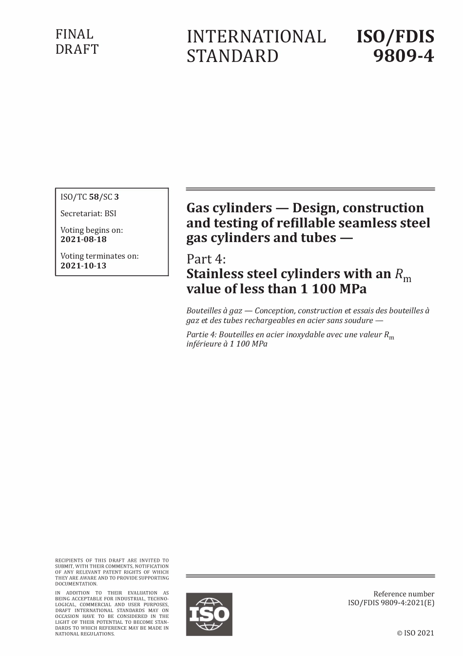 ISO (FDIS) 9809-4_2021.pdf_第1页