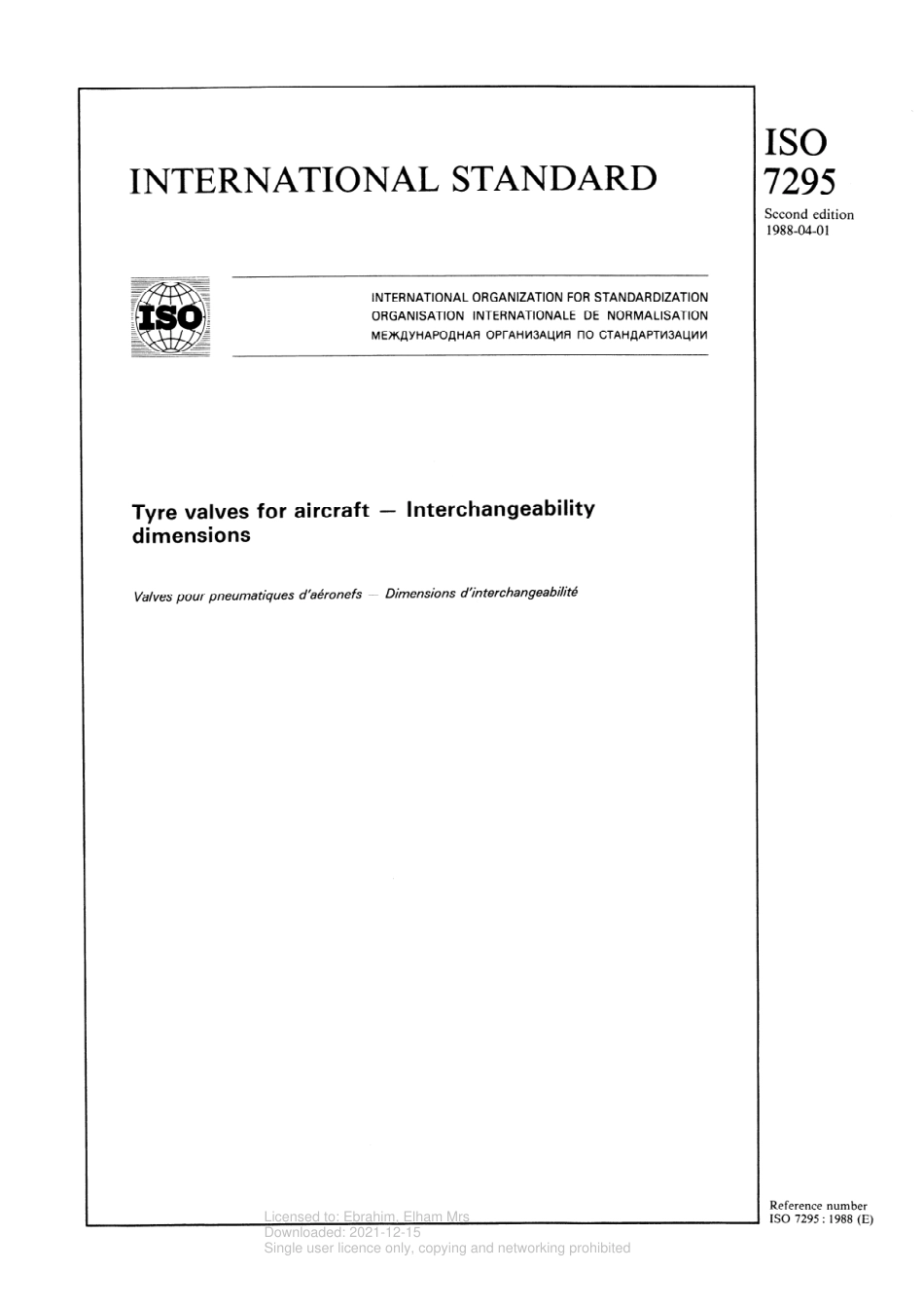 ISO 7295          1988.pdf_第1页