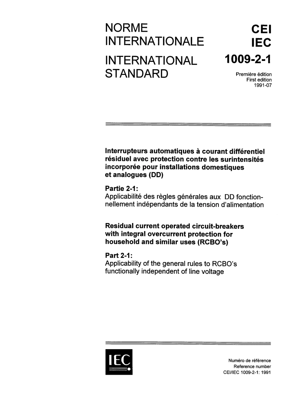 IEC 61009-2-1-1991 scan.pdf_第1页