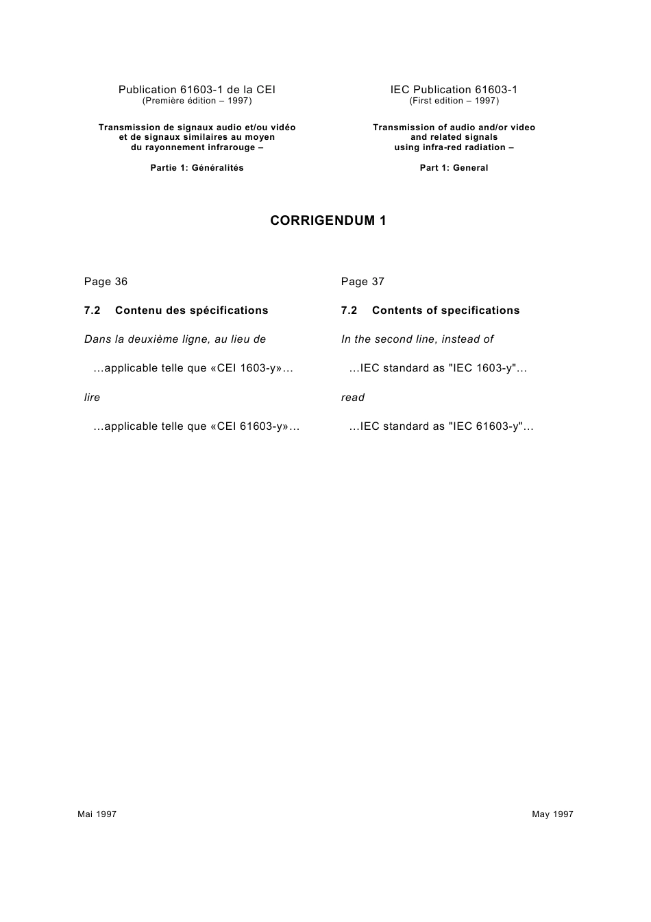 IEC 61603-1-1997 cor1-1997.pdf_第1页
