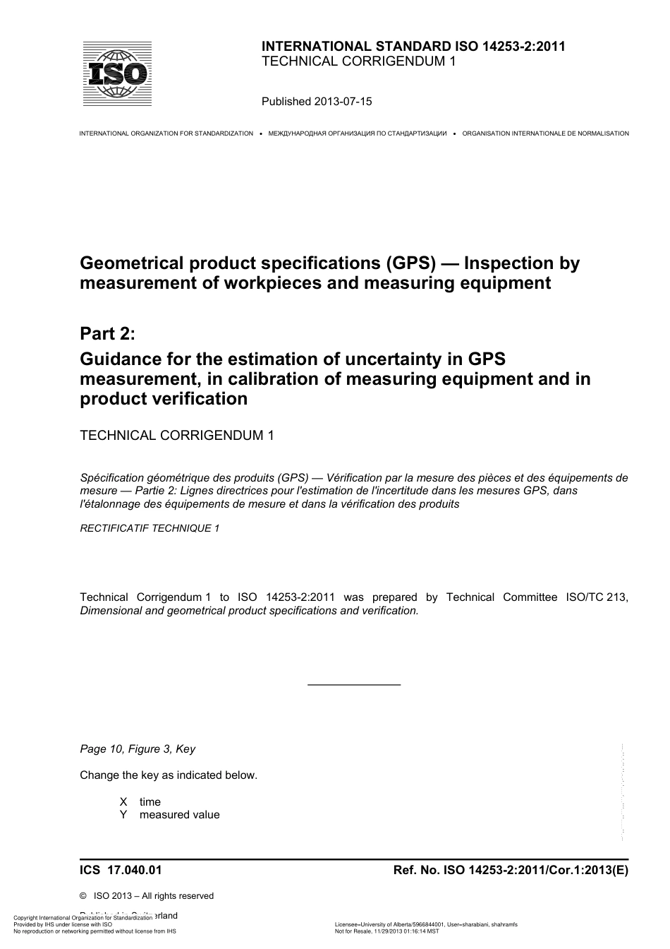 ISO 14253-2 2011 C1-2013.pdf_第1页