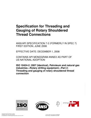 API SPEC 7-2-2008 Specification for Threading and Gauging of Rotary Shouldered Thread Connections.pdf