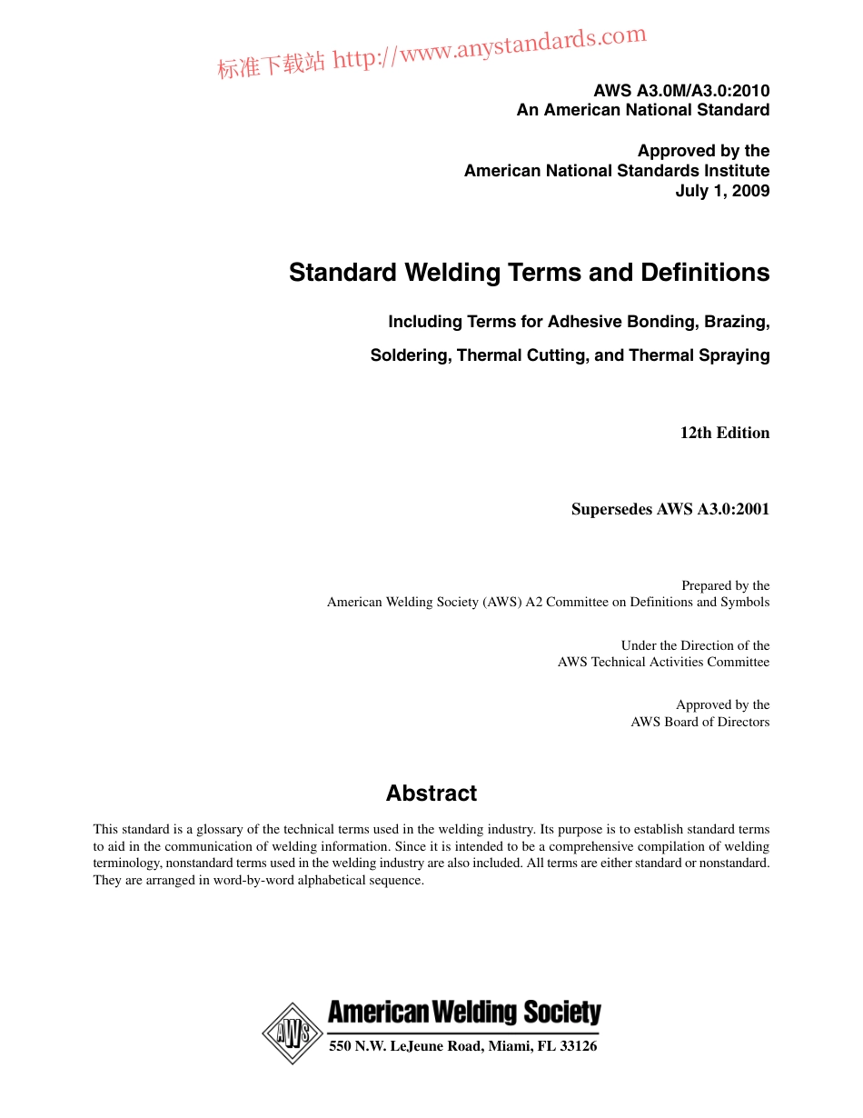 AWS A3.0M-A3.0-2010 标准焊接术语和定义.pdf_第2页