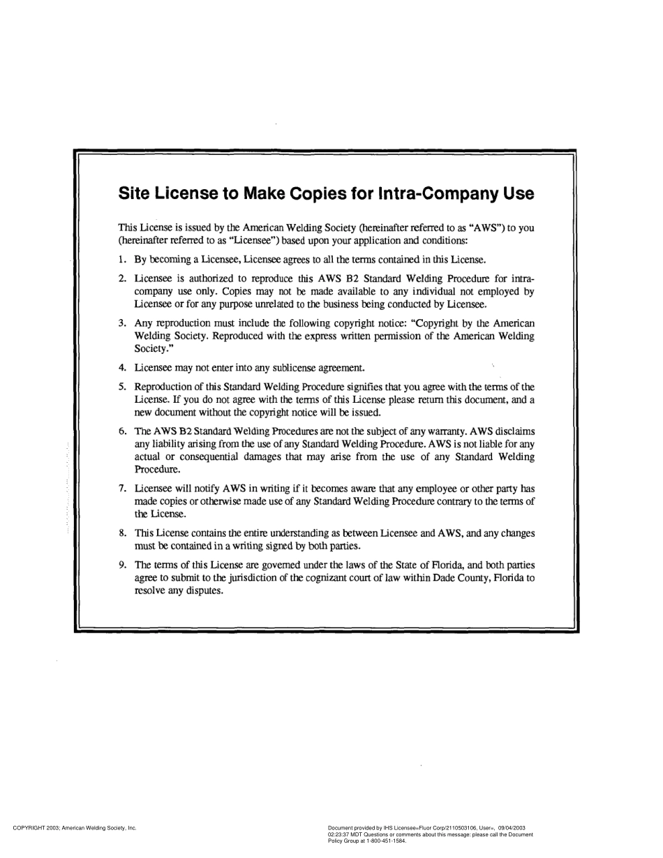 AWS B2.1-1-019-1994 Standard Welding Procedure Specification (WPS) for CO2 Shielded Flux Cored Arc Welding of Carbon Steel (M-1／P-1／S-1. Group 1 or 2).pdf_第2页