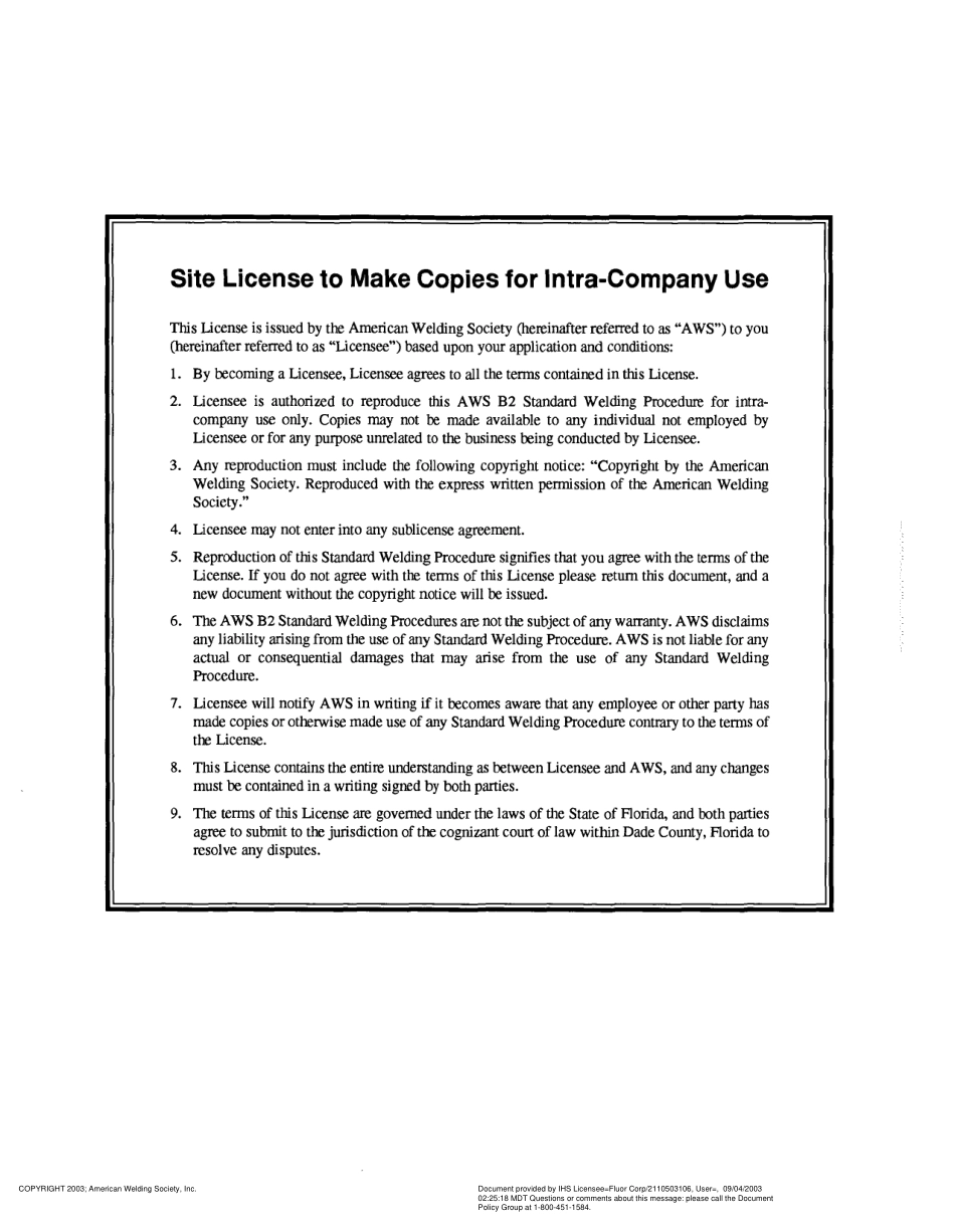 AWS B2.1-1-020-1994 Standard Welding Procedure Specification (WPS) for 75% Ar／25% CO2 Shielded Flux Cored Arc Welding of Carbon Steel (M-1／P-1／S-1. Group 1 or 2).pdf_第2页