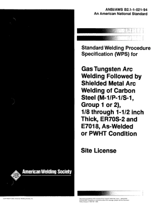 AWS B2.1-1-021-1994 Standard Welding Procedure Specification (WPS) for Gas Tungsten Arc Welding Followed by Shielded Metal Arc Welding of Carbon Steel.pdf