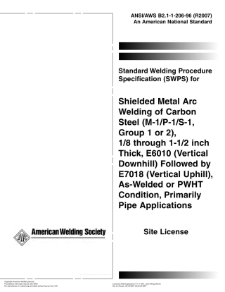 AWS B2.1-1-206-96(R2007) 主要用于管道的、在焊接或PWHT条件下(M-1／P-1／S-1,1或2组)1／8到1-1／2英寸厚、E6010(垂直向上)及E7018(垂直.pdf