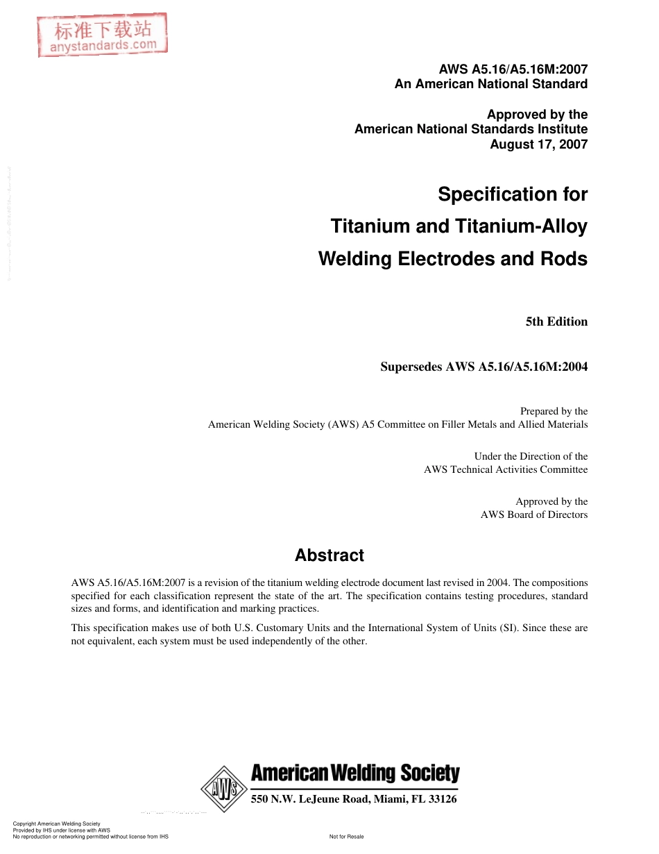 AWS A5.16-A5.16M-2007 钛及钛合金焊接电极和焊条规范.pdf_第2页