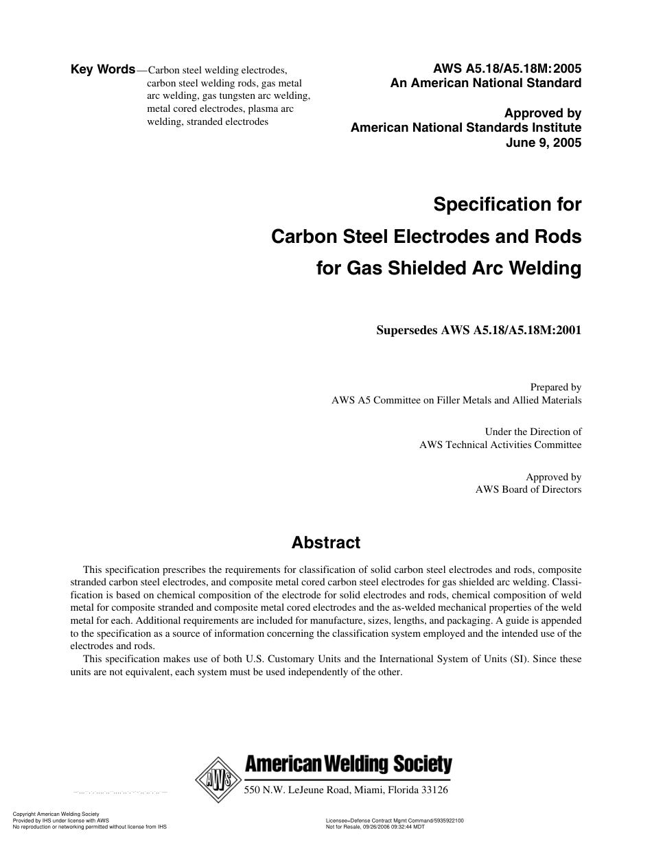 AWS A5.18-05 Specification for Carbon Steel Electrodes and Rods for Gas Shielded Arc Welding.pdf_第2页