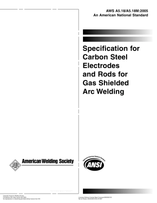 AWS A5.18-05 Specification for Carbon Steel Electrodes and Rods for Gas Shielded Arc Welding.pdf