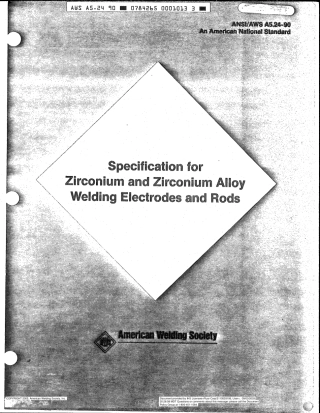 AWS A5.24-90 Specification for Zirconium and Zirconium Alloy Welding Electrodes and Rods.pdf