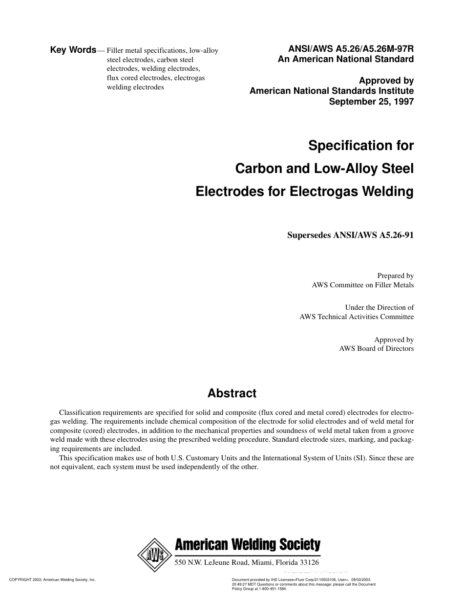 AWS A5.26-A5.26M-97R 碳钢和高强度低合金钢气电焊用自耗品规范.pdf_第2页