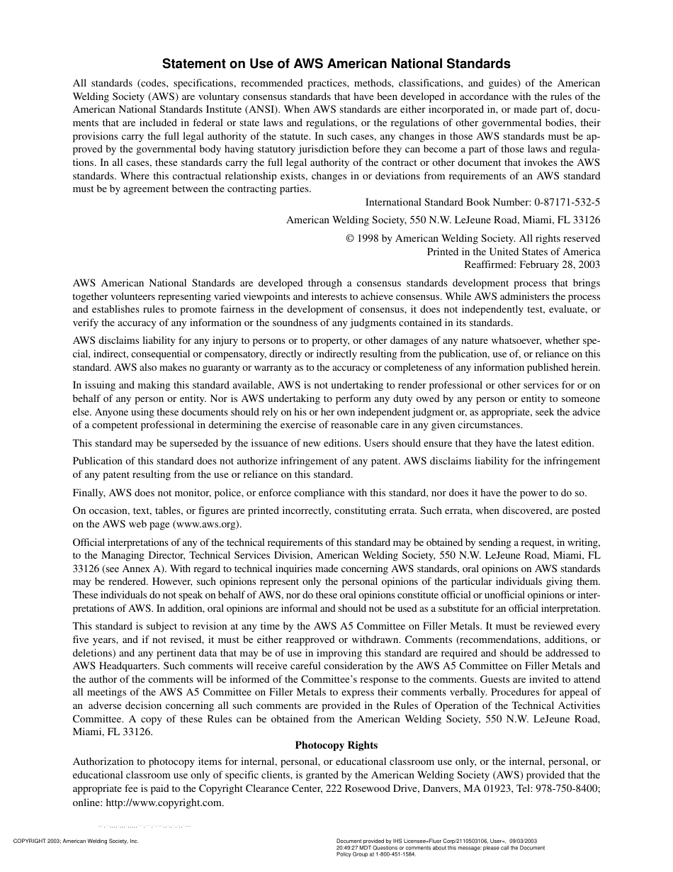 AWS A5.26-A5.26M-97R 碳钢和高强度低合金钢气电焊用自耗品规范.pdf_第3页