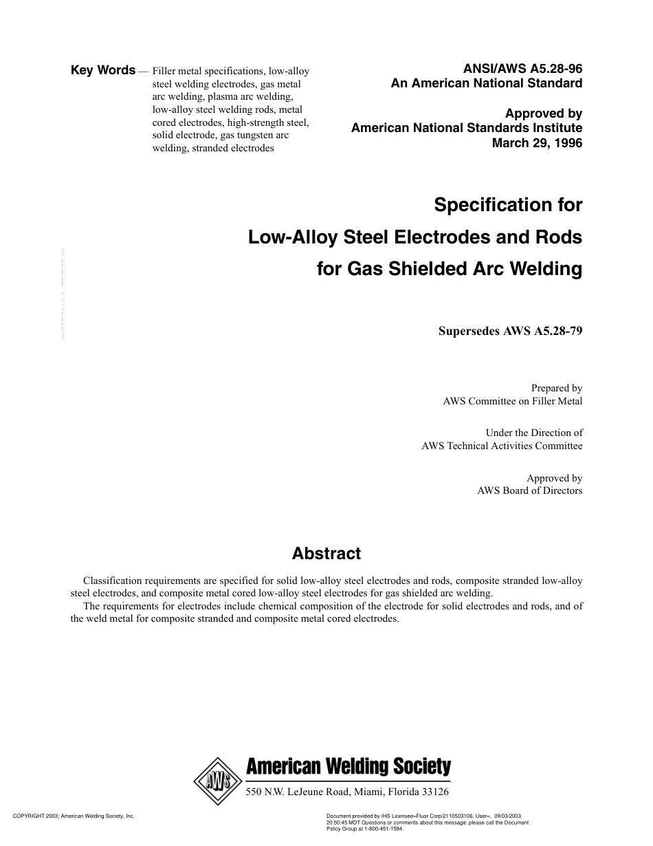 AWS A5.28-96 Specification for Low-Alloy Steel Electrodes and Rods for Gas Shielded Arc Welding.pdf_第2页