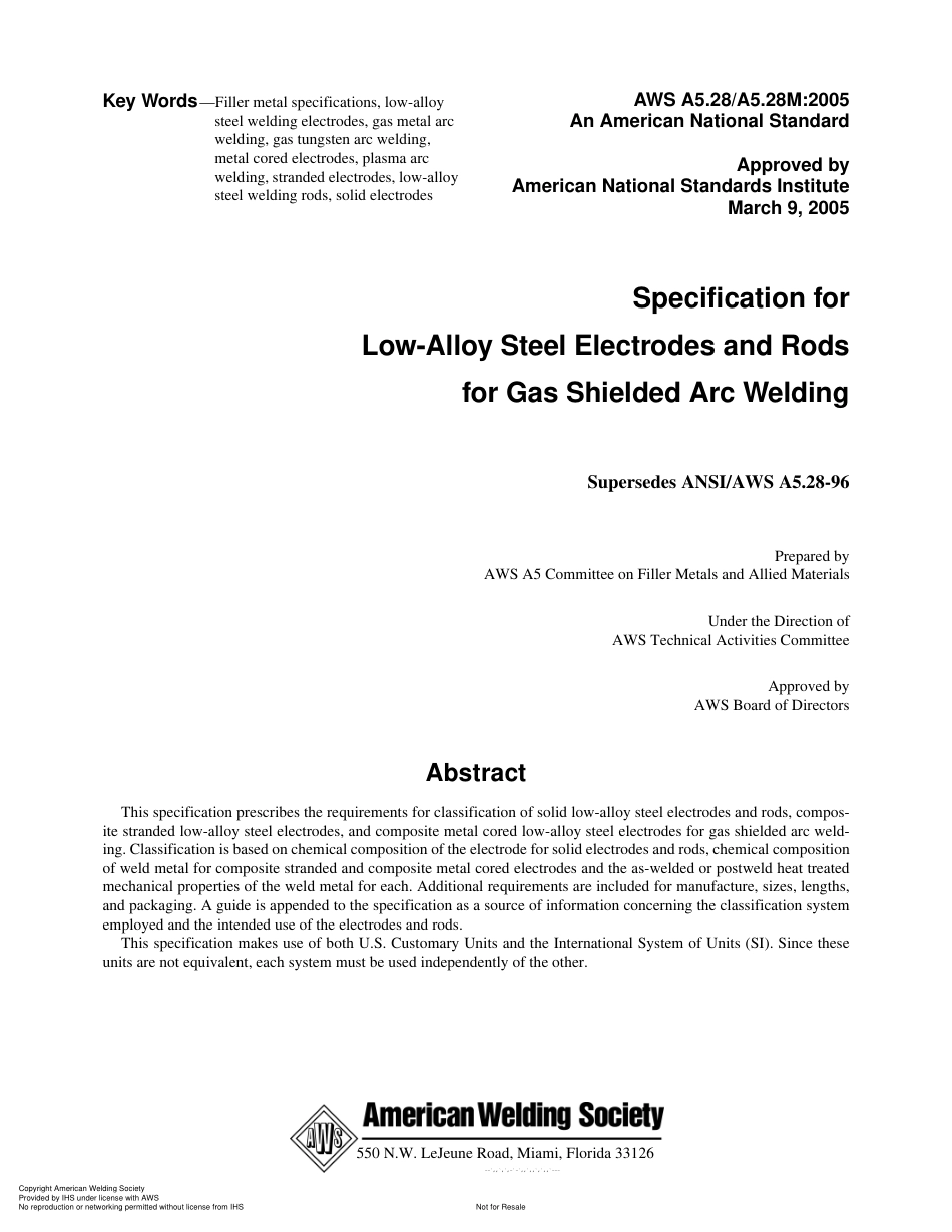 AWS A5.28-A 5.28M-2005 气体保护电弧焊用低合金钢焊条和焊棒.pdf_第2页